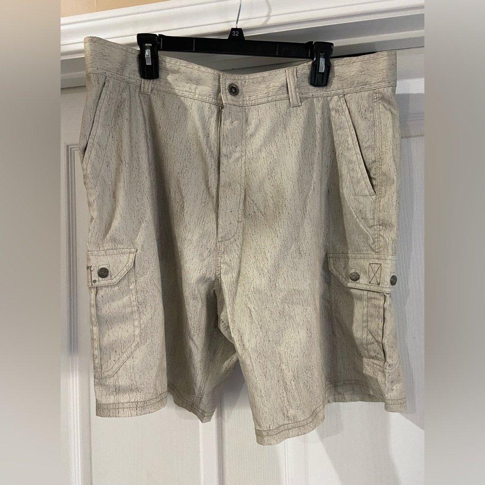 Mens Guy Harvey tan marbled polyester shorts